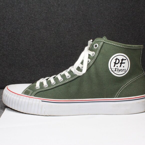PF Flyers Center Hi Top Sneakers Forest Green Shoes Retro Vintage Mens Size 11 - Picture 8 of 12